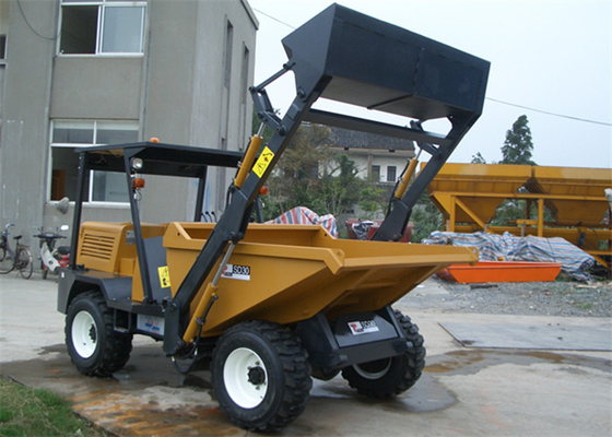 중국 각자 선적 삽 디젤은 위치를 위한 소형 구체적인 쓰레기꾼 3 톤 4WD 작동하고/건축 협력 업체