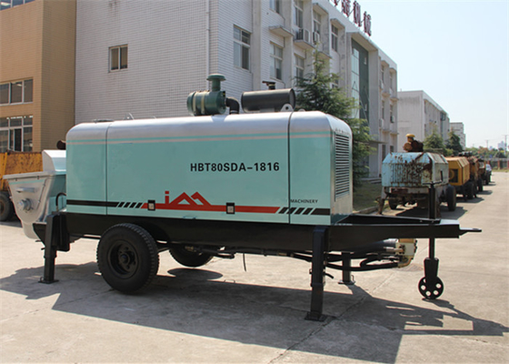중국 150M 납품 관 디젤 엔진 구체 양수 일을 위한 트레일러에 의하여 거치되는 구체 펌프 협력 업체